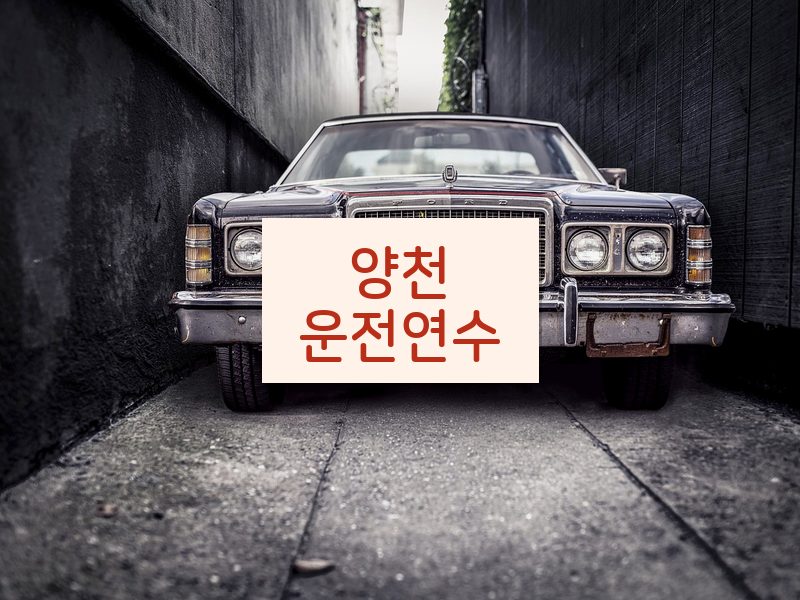 양천운전연수 후기