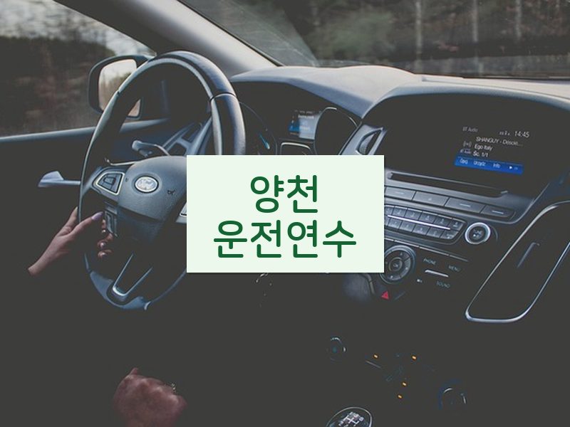 양천운전연수 후기