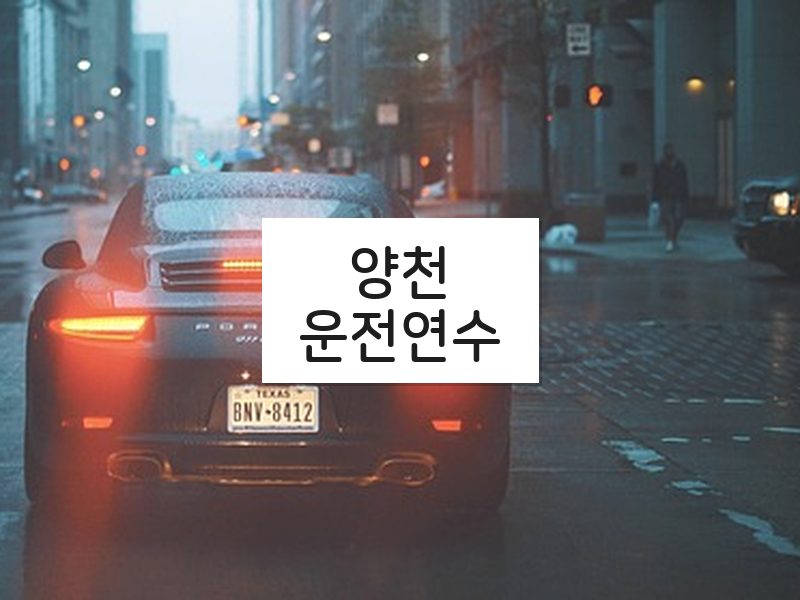 양천운전연수 후기