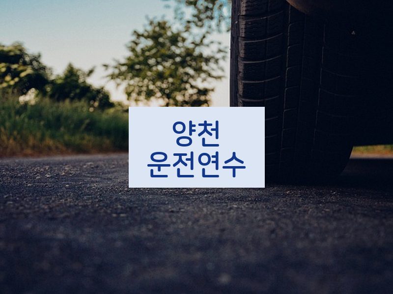 양천운전연수 후기