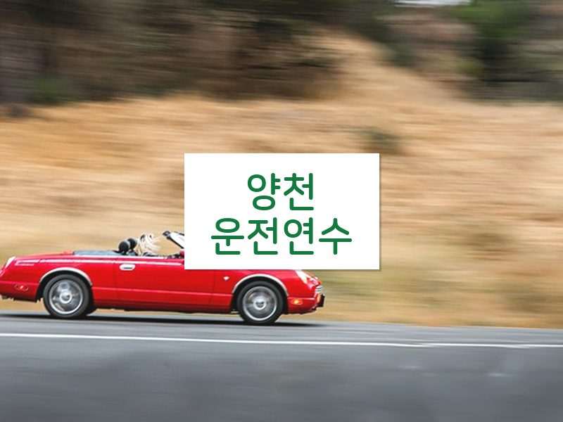 양천운전연수 후기