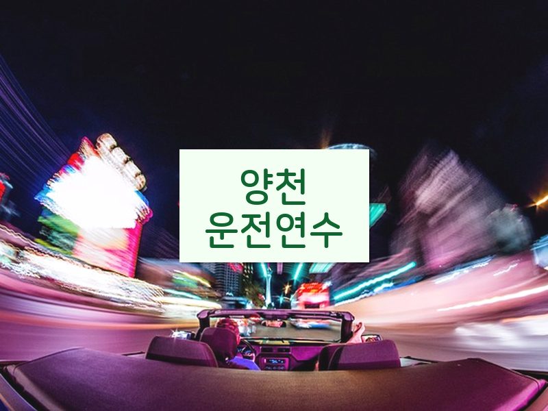 양천운전연수 후기