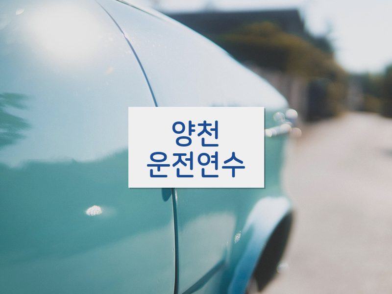 양천운전연수 후기