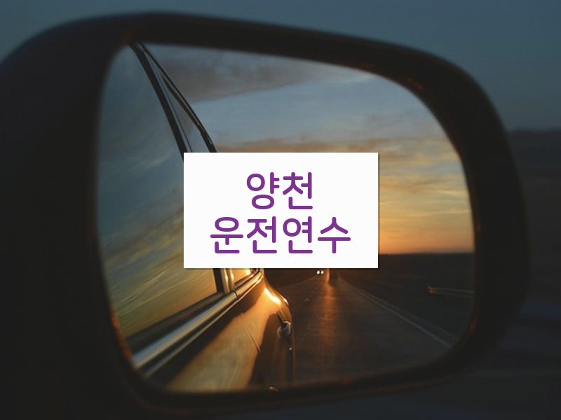 양천운전연수 후기