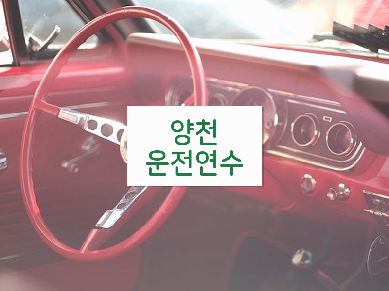 양천운전연수 후기
