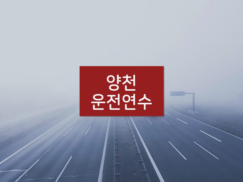 양천운전연수 후기