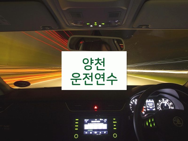 양천운전연수 후기