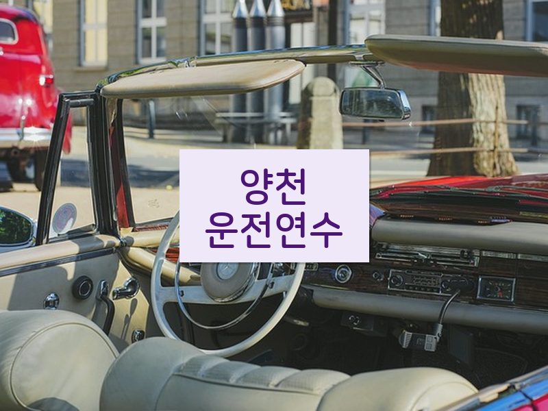 양천운전연수 후기