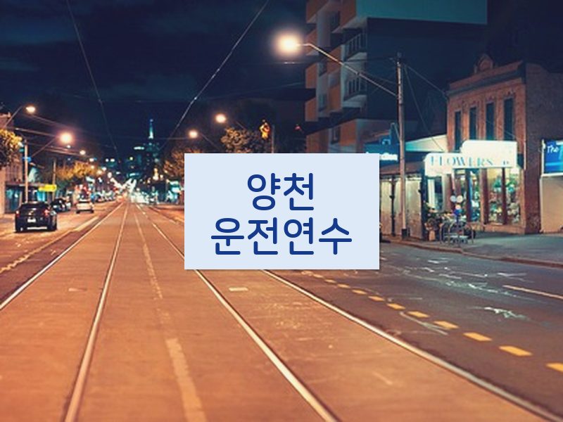 양천운전연수 후기
