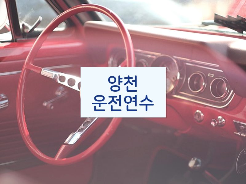 양천운전연수 후기