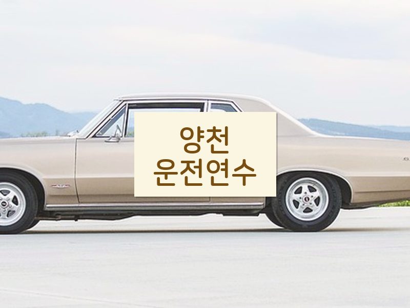 양천운전연수 후기