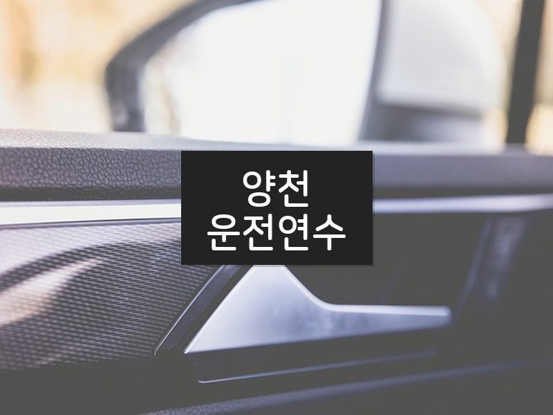 양천운전연수 후기