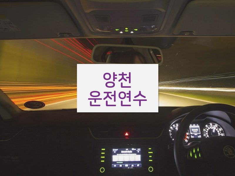 양천운전연수 후기