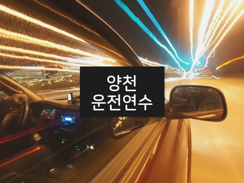 양천운전연수 후기