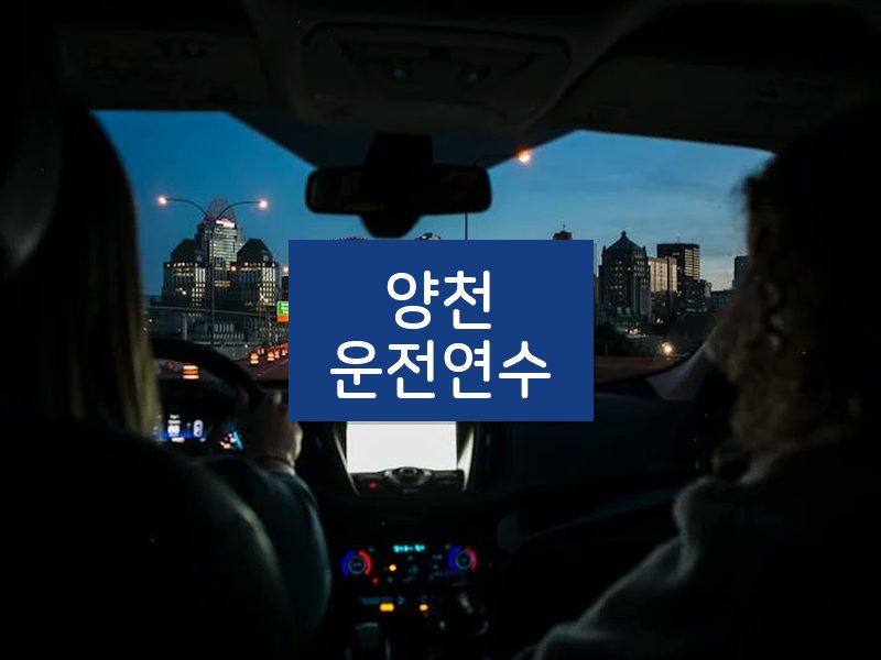 양천운전연수 후기