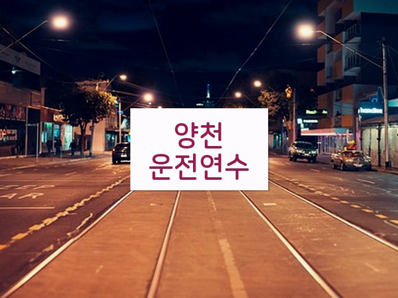 양천운전연수 후기