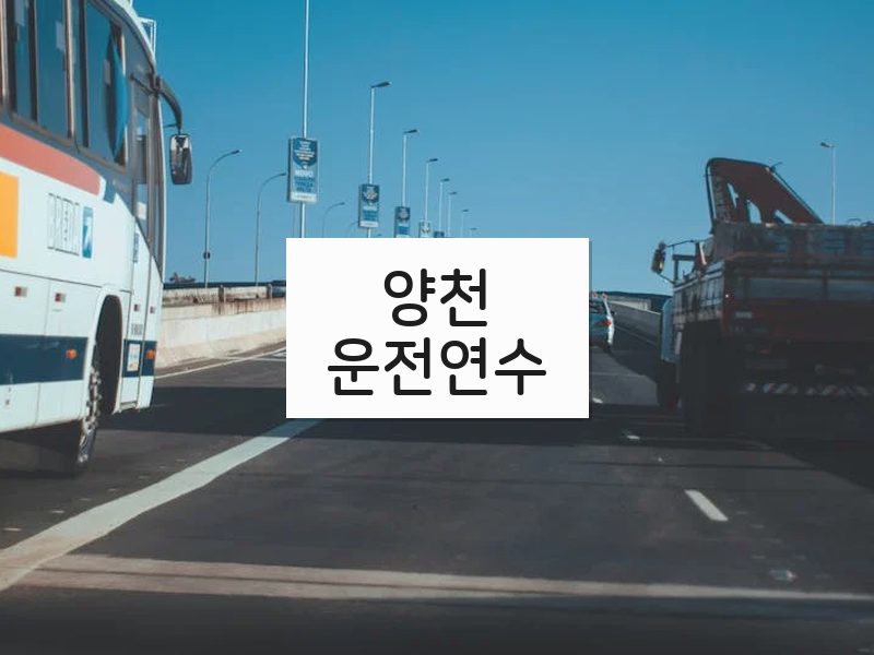 양천운전연수 후기