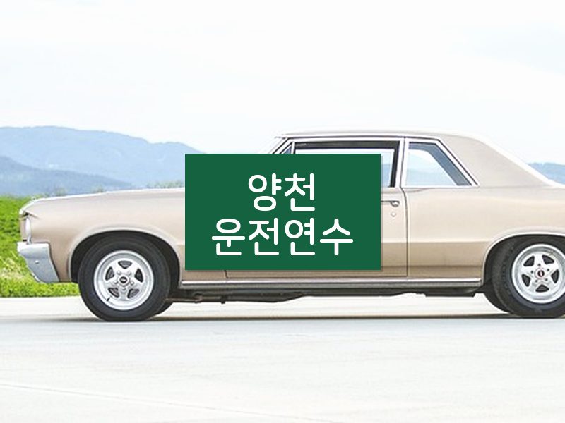 양천운전연수 후기