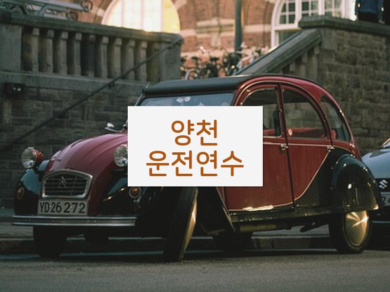양천운전연수 후기