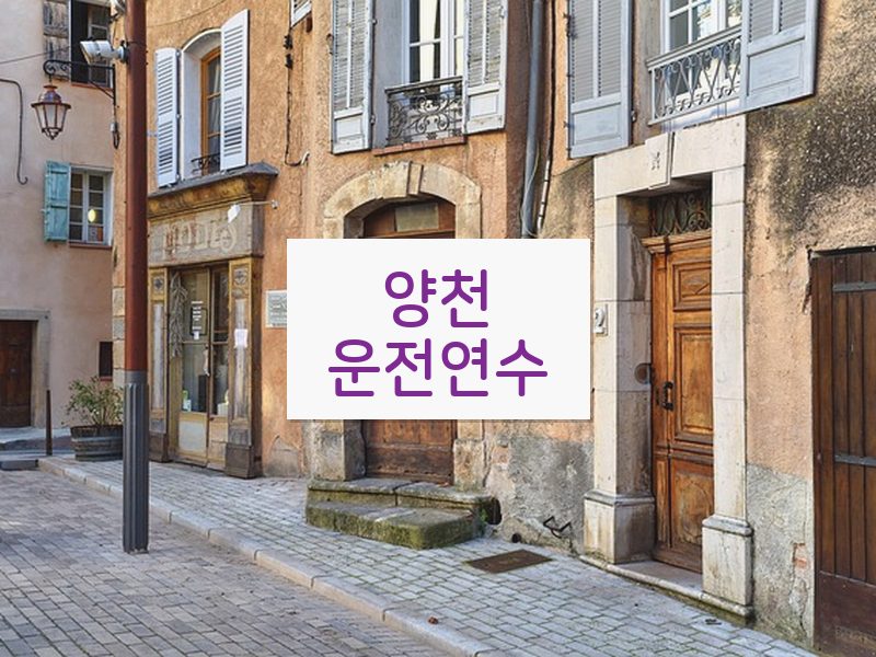 양천운전연수 후기
