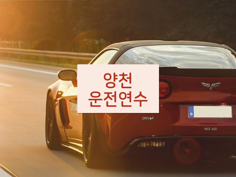 양천운전연수 후기