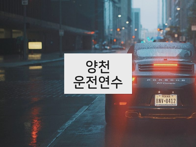 양천운전연수 후기