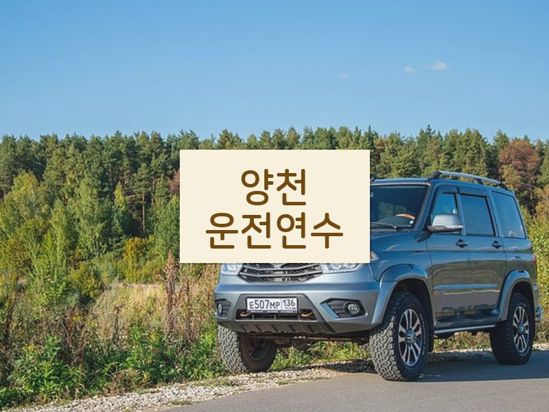 양천운전연수 후기