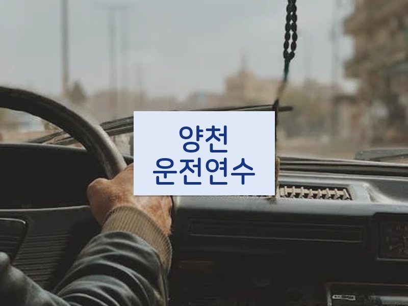 양천운전연수 후기