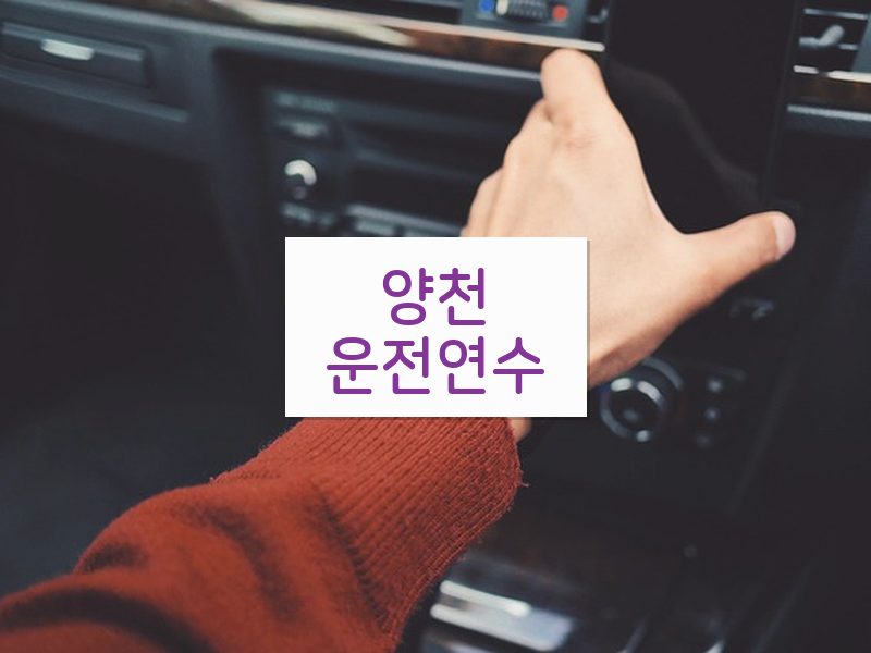 양천운전연수 후기