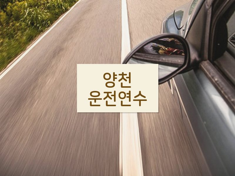 양천운전연수 후기