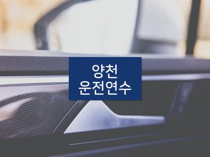 양천운전연수 후기