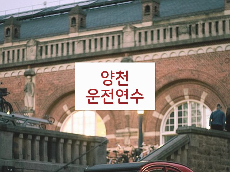 양천운전연수 후기