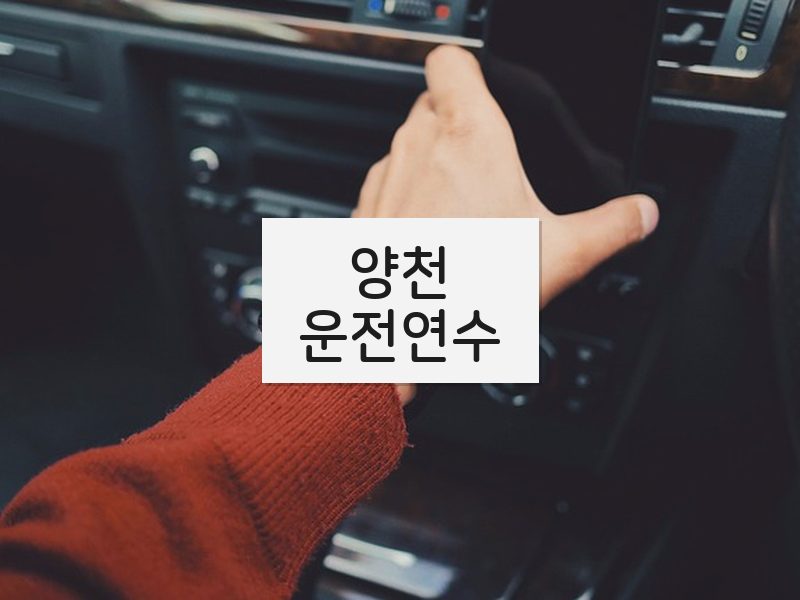 양천운전연수 후기