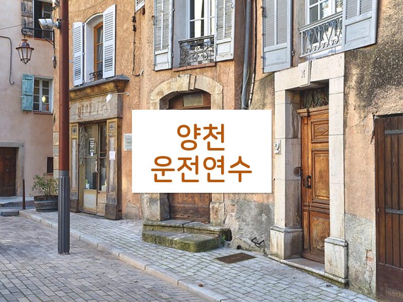 양천운전연수 후기