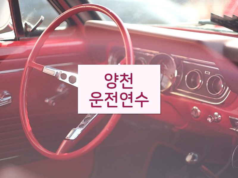 양천운전연수 후기
