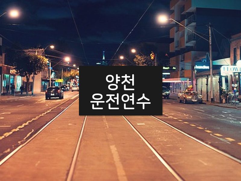 양천운전연수 후기