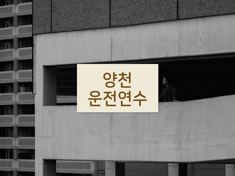 양천운전연수 후기