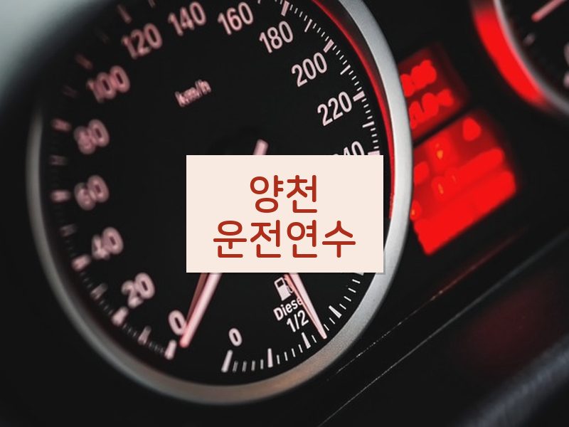 양천운전연수 후기