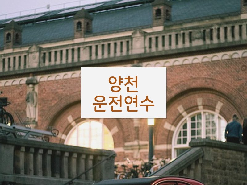 양천운전연수 후기