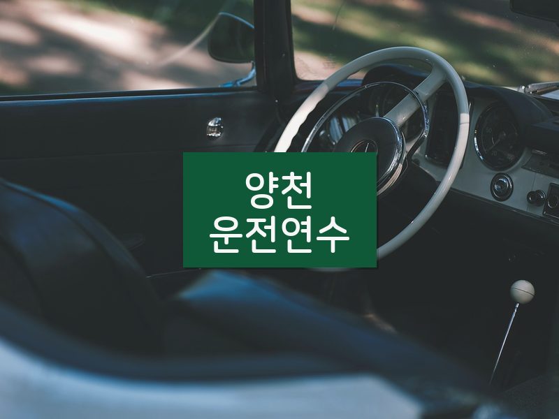 양천운전연수 후기
