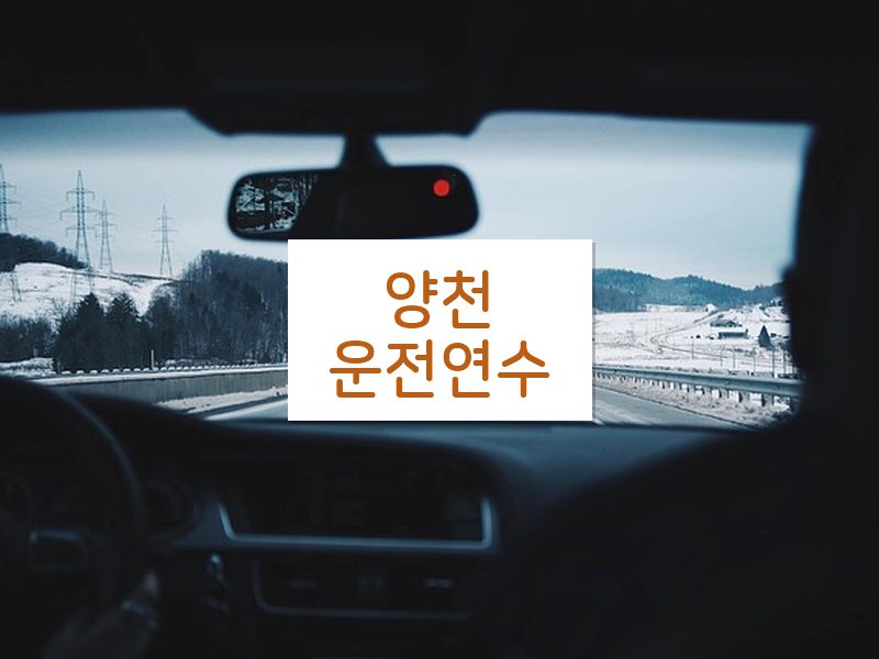 양천운전연수 후기