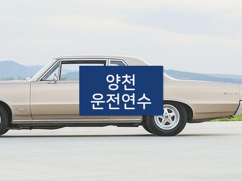 양천운전연수 후기