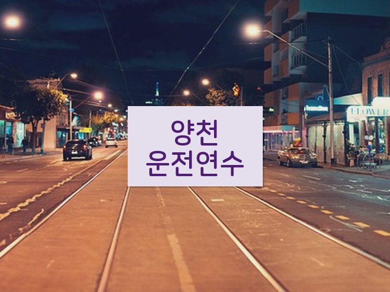 양천운전연수 후기