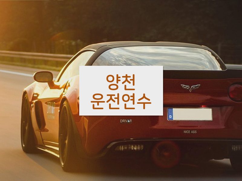 양천운전연수 후기