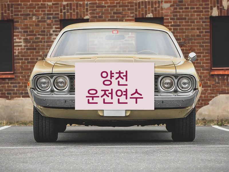 양천운전연수 후기