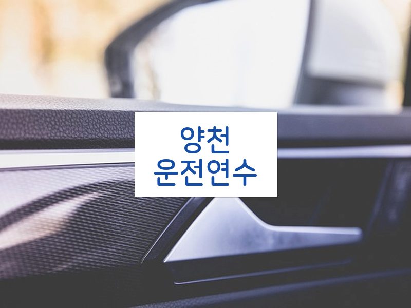 양천운전연수 후기