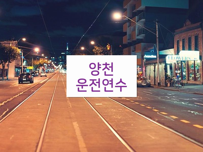 양천운전연수 후기