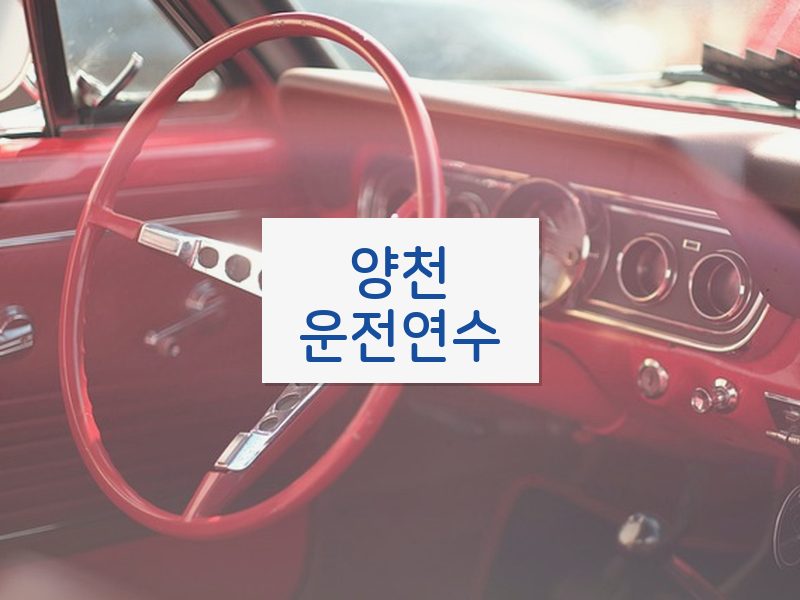 양천운전연수 후기