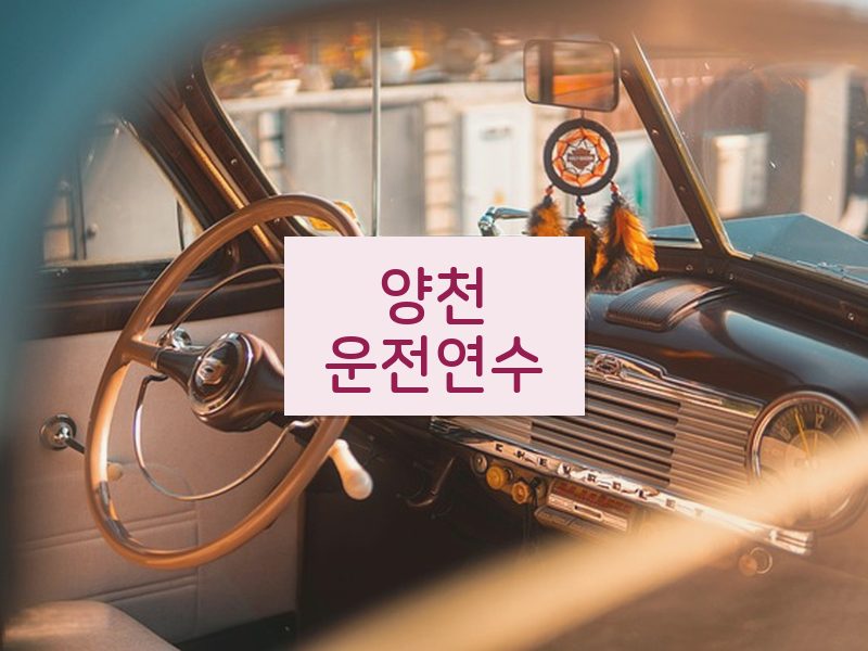 양천운전연수 후기