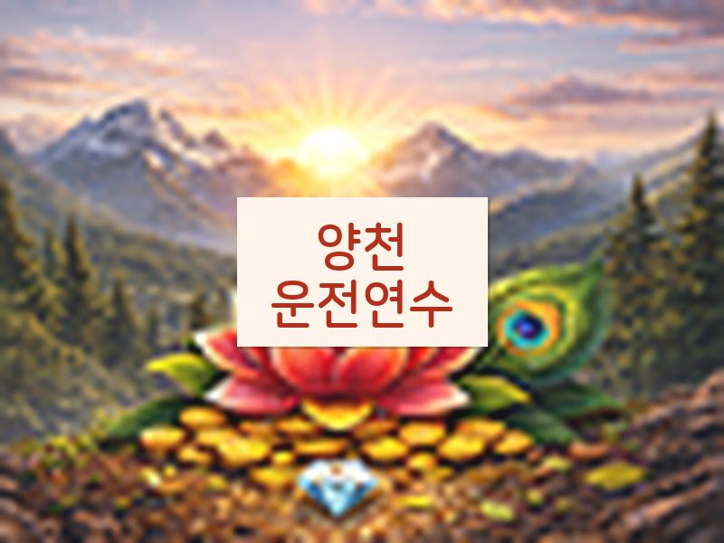 양천운전연수 후기